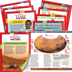Write TIME for Kids: Mentor Text Card Set: Level 3 (Spanish Version)